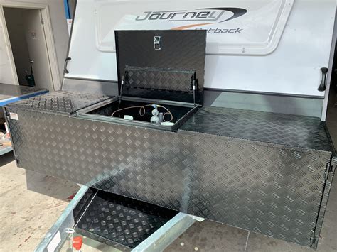 metal storage boxes caravan|caravan drawbar storage box perth.